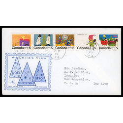 canada stamp 523a christmas 1970 FDC PC 010