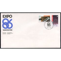 canada stamp 1092 3 fdc expo 86 1986