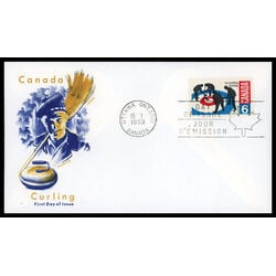 canada stamp 490 curlers on rink 6 1969 FDC PC 023