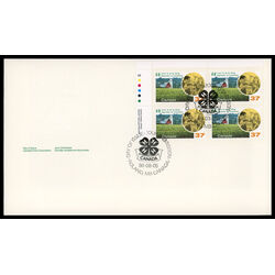 canada stamp 1215 rural scene and 4 h project 37 1988 FDC UL
