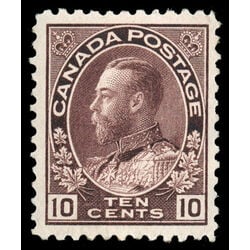 canada stamp 116a king george v 10 1912 M VFNH 013