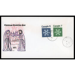 canada stamp 554 7 fdc snowflake 1971 FDC COMBO 012