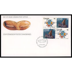 canada stamp 770a inuit travel 1978 FDC BLOCK