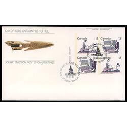 canada stamp 751a inuit hunting 1977 FDC UL