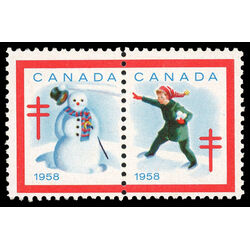 canada stamp christmas seals cs57 christmas seals 1958 M VFNH