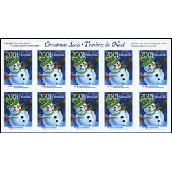 canada stamp christmas seals cs100 christmas seals 2001 M PANE