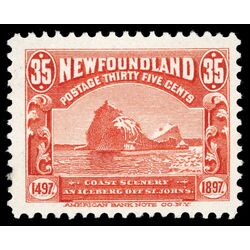 newfoundland stamp 73 iceberg 35 1897 M VF 023