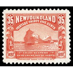 newfoundland stamp 73 iceberg 35 1897 M VF 024