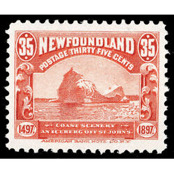 newfoundland stamp 73 iceberg 35 1897 M XF 025