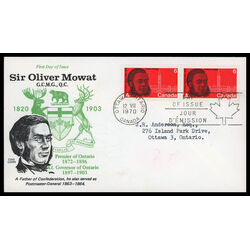 canada stamp 517 mowat and parliament buildings 6 1970 FDC PC 018