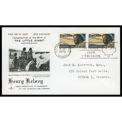canada stamp 512 henry kelsey 6 1970 FDC PC 024