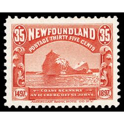 newfoundland stamp 73 iceberg 35 1897 M XF 027
