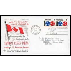 canada stamp 542 computer tape and reels 6 1971 FDC PC 018