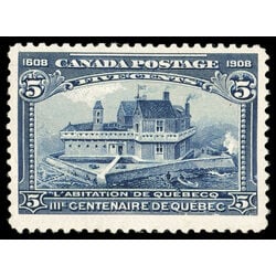 canada stamp 99 champlain s habitation 5 1908 M F VF 089