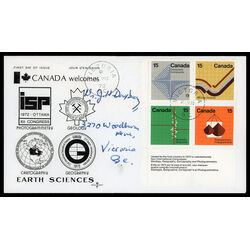 canada stamp 585a earth sciences 1972 FDC LL 012