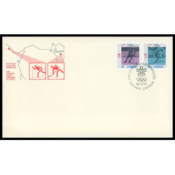canada stamp 1112a 1988 olympic winter games 1986 FDC