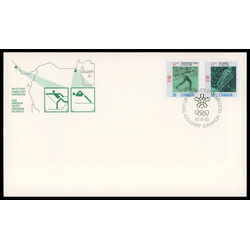 canada stamp 1153a 1988 olympic winter games 1987 FDC