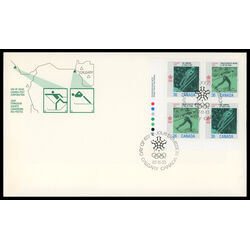 canada stamp 1153a 1988 olympic winter games 1987 FDC LL