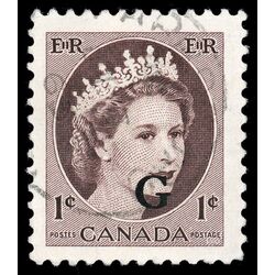 canada stamp o official o40ii queen elizabeth ii wilding portrait 1 1955 U VF 003
