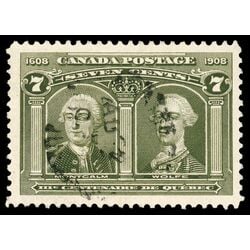 canada stamp 100 montcalm wolfe 7 1908 U VF 098