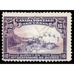 canada stamp 101 quebec in 1700 10 1908 U F 076