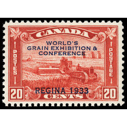 canada stamp 203 harvesting wheat overprint 20 1933 M XFNH 048