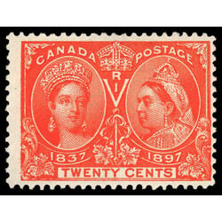 canada stamp 59 queen victoria diamond jubilee 20 1897 M F VFNH 085