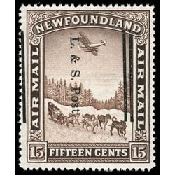 newfoundland stamp 211ii dog sled and airplane 15 1933 M F VFNH 015