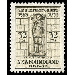 newfoundland stamp 225ii gilbert statue at truro 32 1933 M VF 006