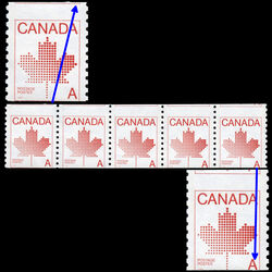 canada stamp 908 strip maple leaf 1981 M NH 002