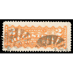 canada stamp f registration f1d registered stamp 2 1875 U F VF 018