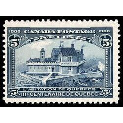 canada stamp 99 champlain s habitation 5 1908 M F VFNH 095