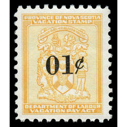 canada revenue stamp nsv1 nova scotia vacation pay 1 1958