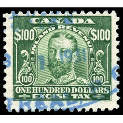 canada revenue stamp fx20 george v excise tax 100 1915