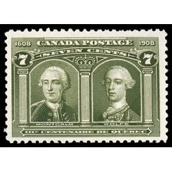 canada stamp 100 montcalm wolfe 7 1908 M VFNH 100