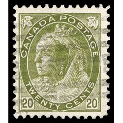 canada stamp 84 queen victoria 20 1900 U F VF 050