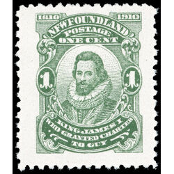 newfoundland stamp 87xii king james i 1 1910 M VFNH 011