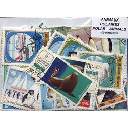 animals polar on stamps