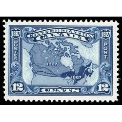 canada stamp 145 map of canada 1867 1927 12 1927 M XFNH 029