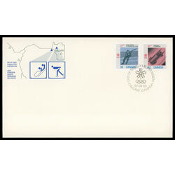 canada stamp 1130 1 fdc 1988 olympic winter games 36 1987 FDC COMBO