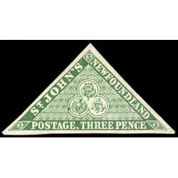 newfoundland stamp 3 pence first issue 3d 1857 M VFNG 026
