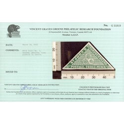 newfoundland stamp 3 pence first issue 3d 1857 M VFNG 026