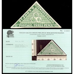 newfoundland stamp 3 pence first issue 3d 1857 M VFNG 026