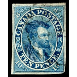 canada stamp 7 jacques cartier 10d 1855 U F VF 074