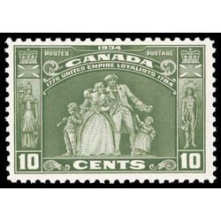 canada stamp 209 loyalists statue 10 1934 M XFNH 055
