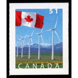 canada stamp 2137 flag over turbines pincher creek ab 51 2005