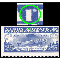 canada stamp cl air mail semi official cl42a yukon airways and explorations co ltd 25 1927