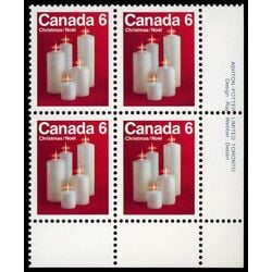 canada stamp 606 christmas candles 6 1972 PB LR