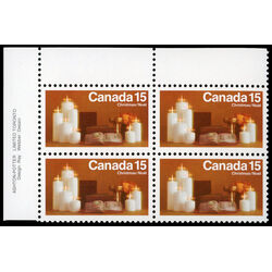 canada stamp 609 christmas candles 15 1972 PB UL