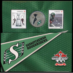 cfl teams stamp and coin set saskatchewan roughriders